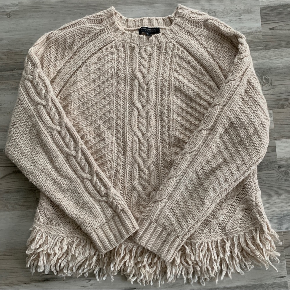 Softest banana republic sweater with fringe